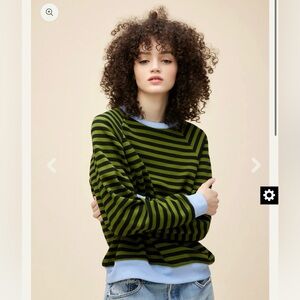 Daydreamer LA Vintage Striped Sweatshirt (100% cotton) NWT